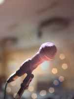 close up photography of microphone
